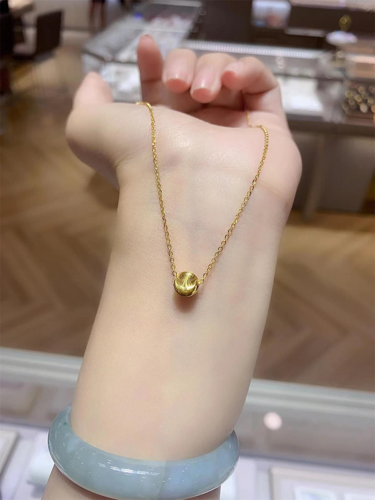 一粒マルシェ 極細チェーンネックレス