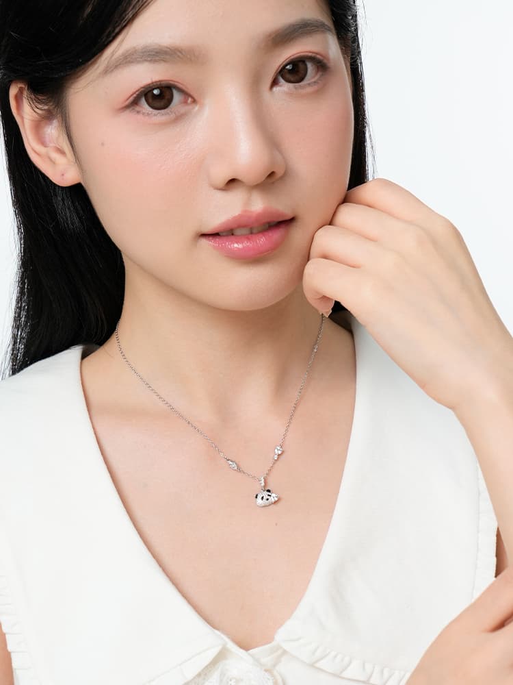 ネックレスレディース ネックレスレディース 煌めく子パンダ ペンダント