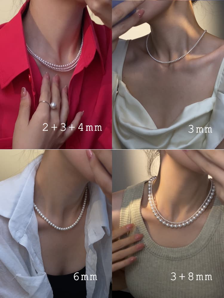 パール煌めきネックレス