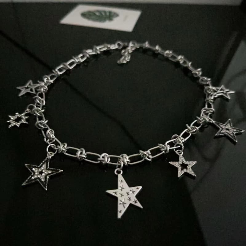 シルバー星型ペンダントネックレス